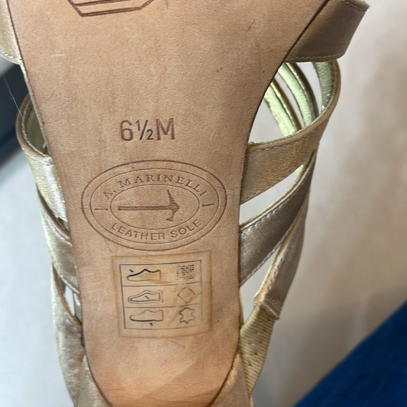A. Marinelli Golden tan 3 inch heels, perfect shoe for any event, no flaws - Picture 6 of 7